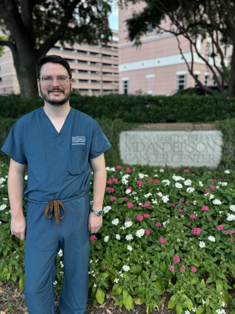 Wylie T. Foss MD during Interventional Radiology training at MD Anderson Cancer Center